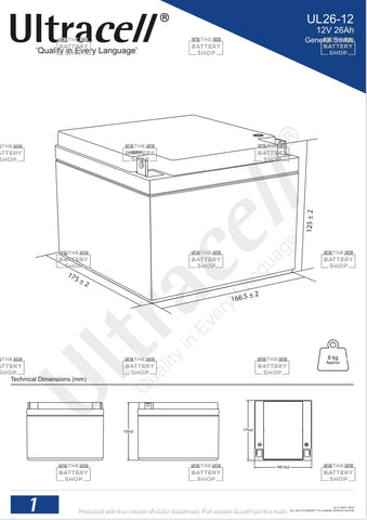 12V 26AH