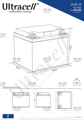 12V 40AH